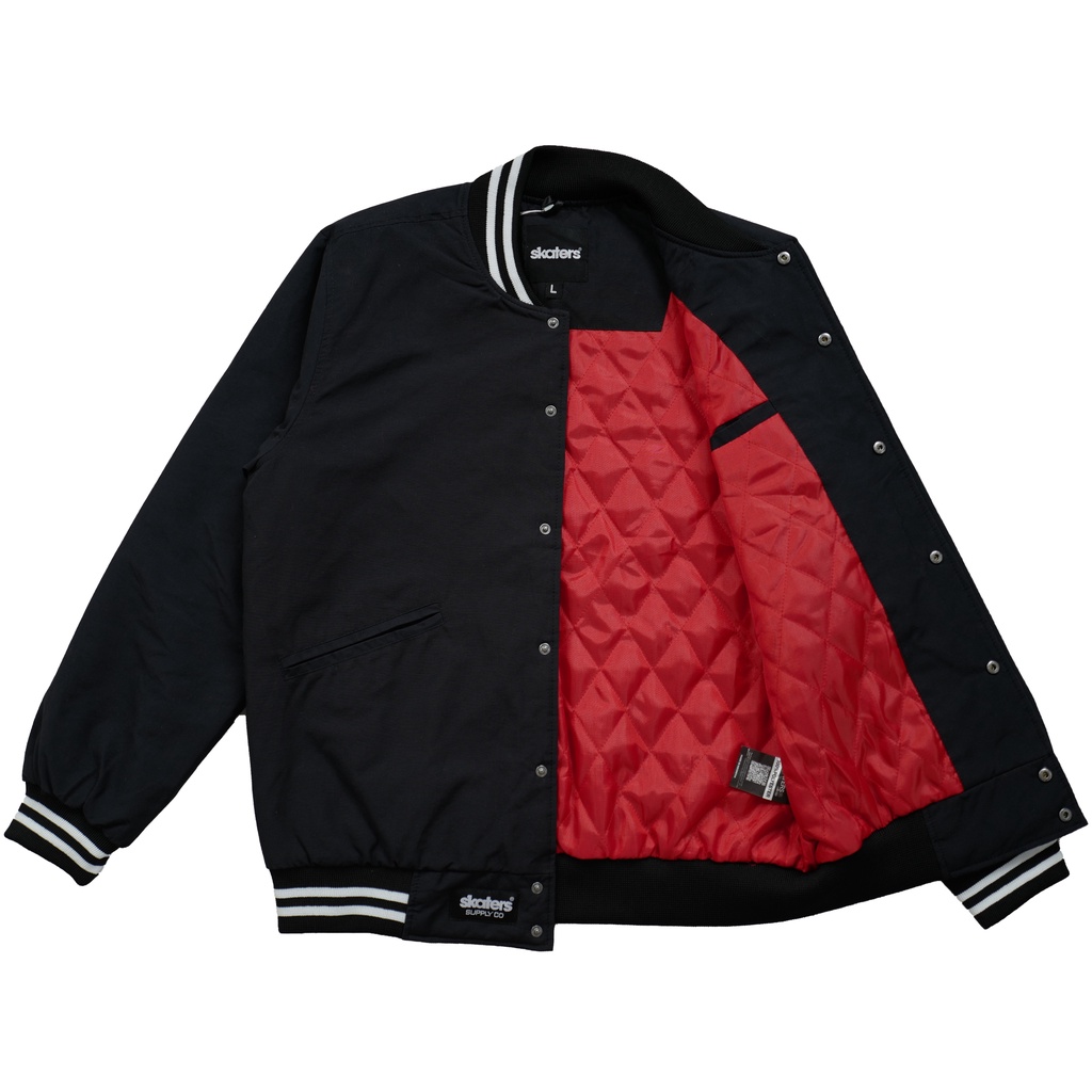 Big Sale Skaters Varsity Jacket Atlas Td017 Black