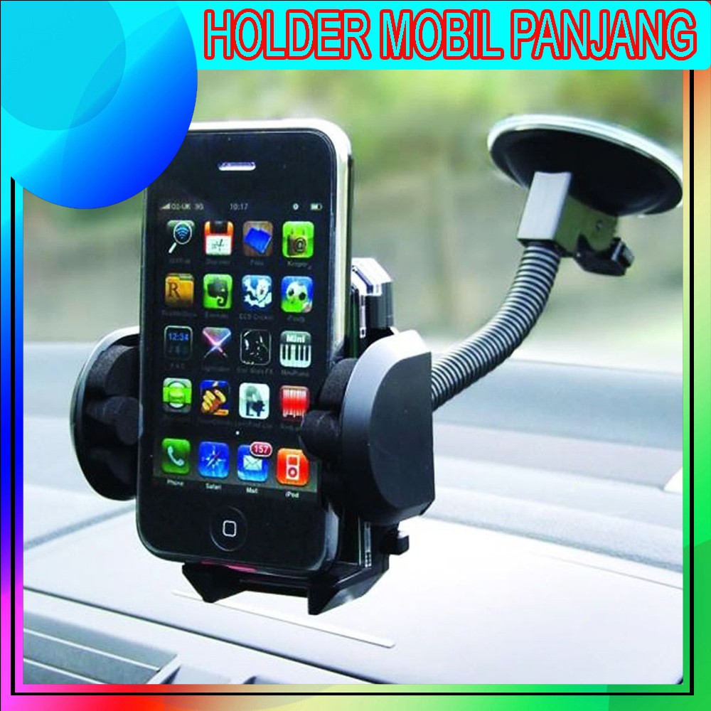 Phone Holder Mobil Panjang /Lize Oval /Lize Ventilasi /WN 1080 /Holder Spion Motor /Sepeda Jepit