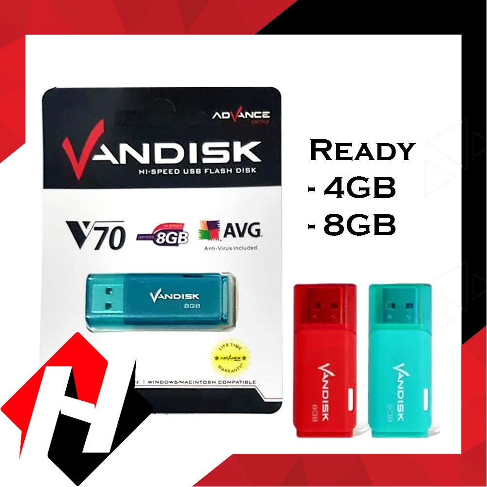 Flashdisk Vandisk V70 4GB - 8GB Original / Flashdisk Garansi