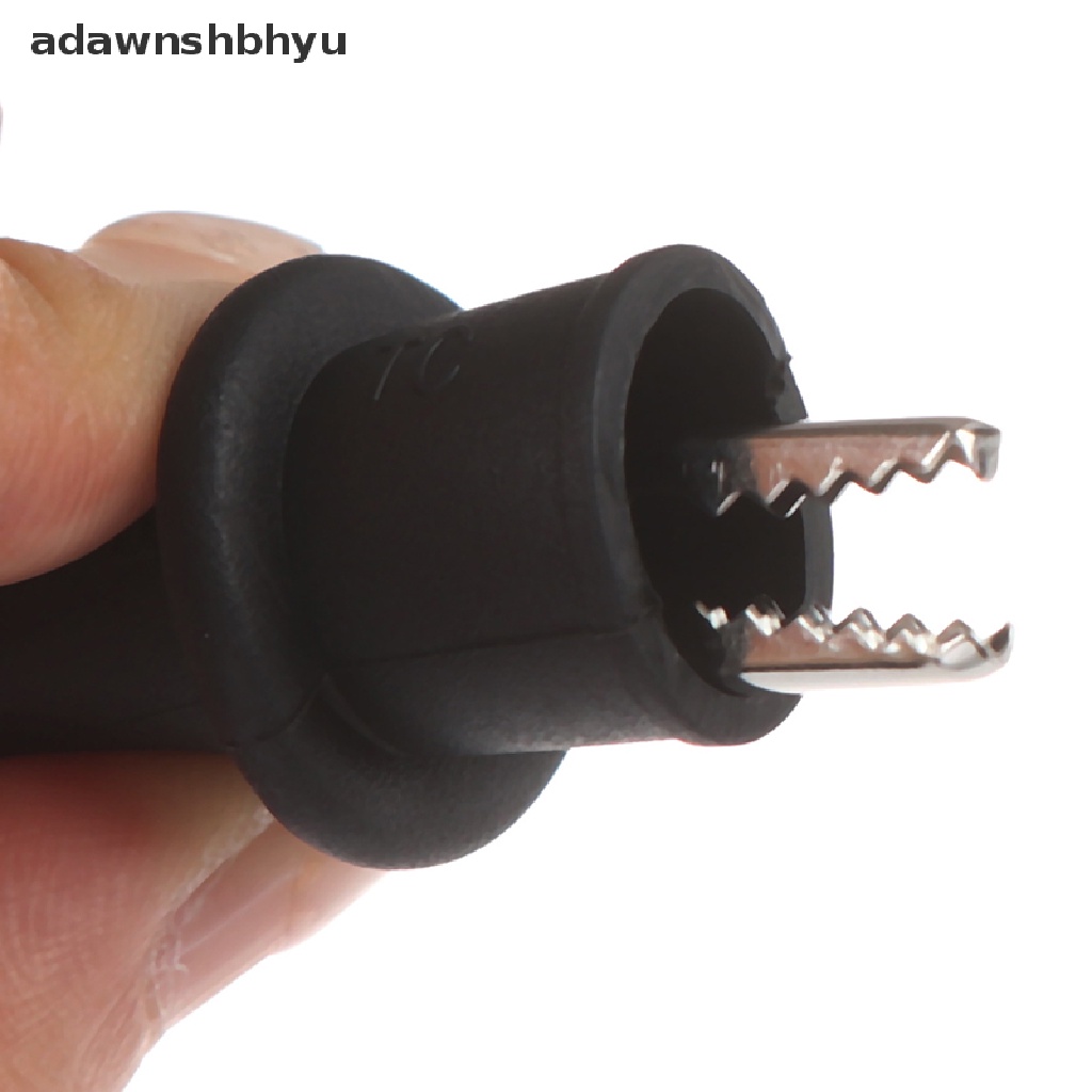 Adawnshbhyu 2pcs Insulated MultiMeter Test Lead Meter Alligator Clip Buaya Penjepit Probe