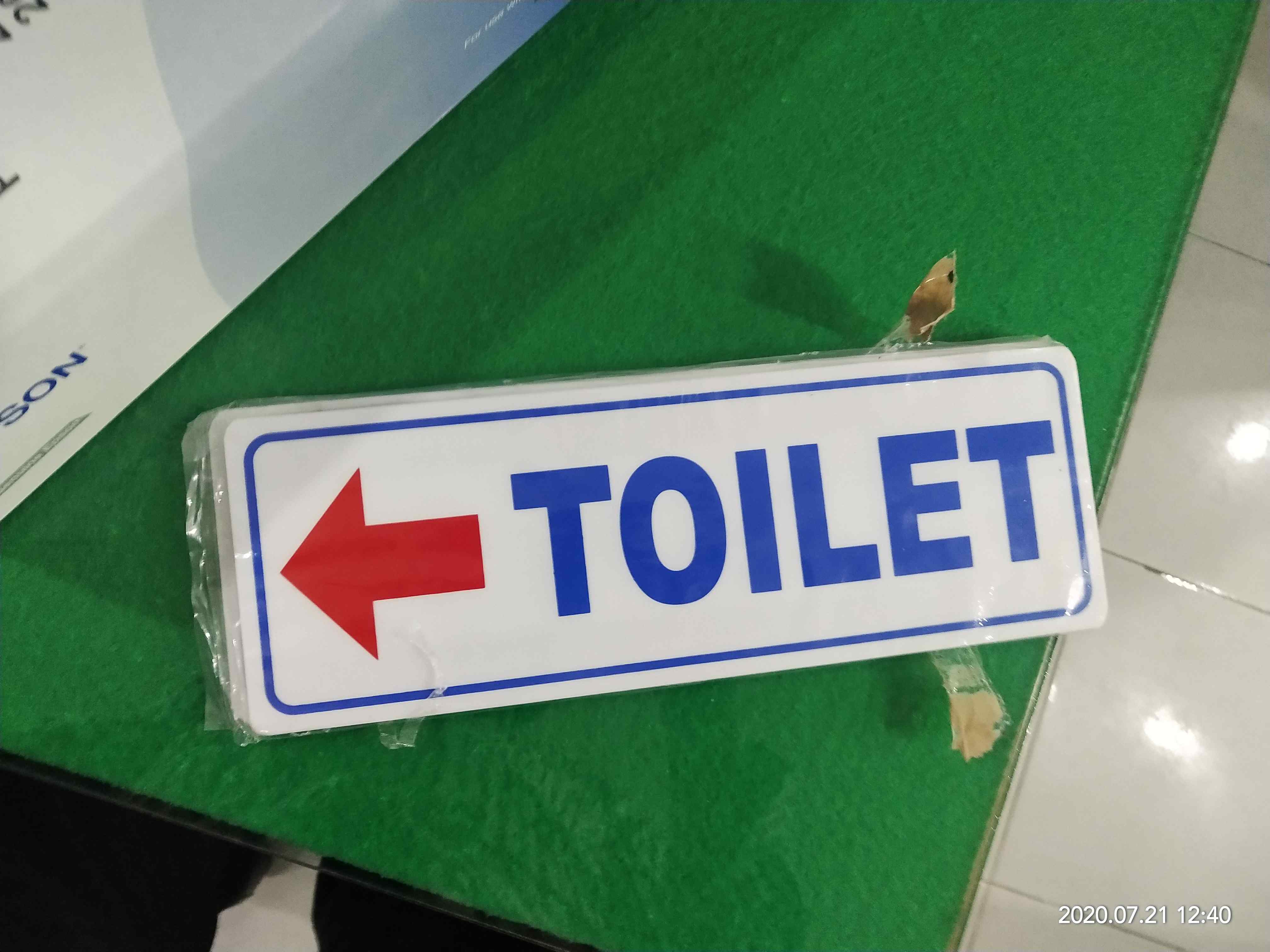 Panah Petunjuk Toilet Wc Kamar Mandi Bahan Sign Board Acrylic