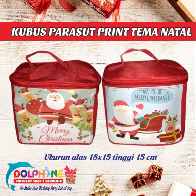 

Tas Natal model Tas kubus Parasut Santa