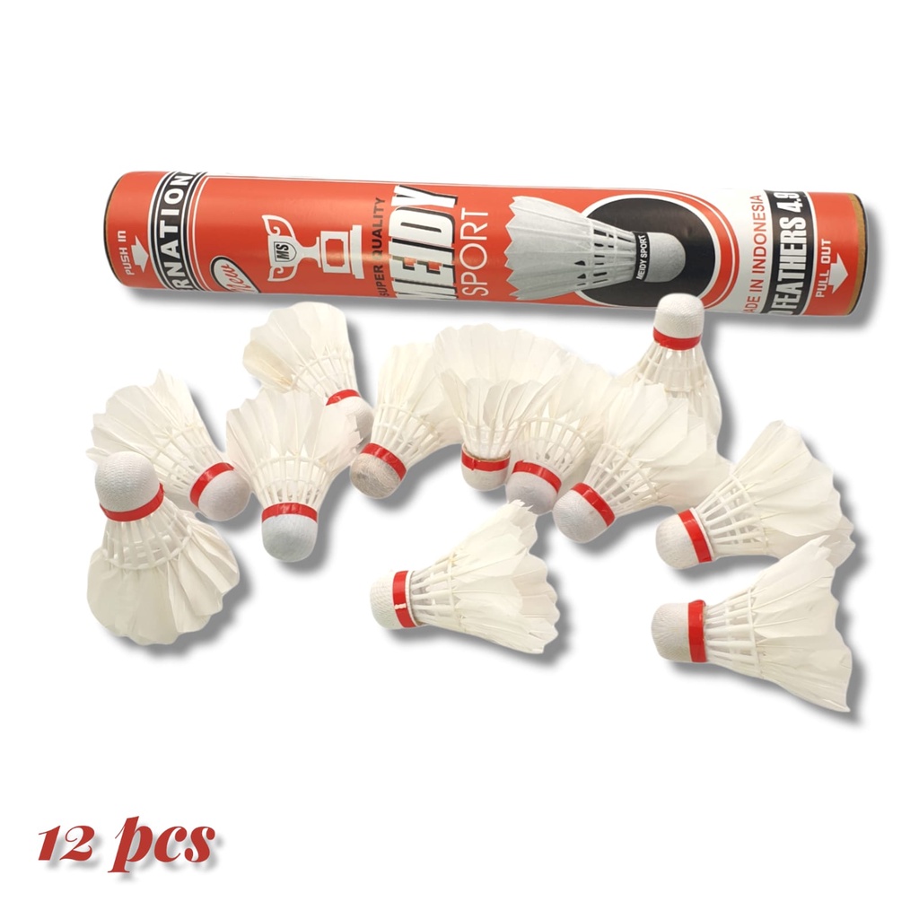 KOK Badminton MIKROS Merah isi 12 / Kok Bulutangkis / Mikros Kok Bulutangkis Badminton Anak Isi 12pcs/  Badminton Shuttlecocks/ Kok 1 Tabung