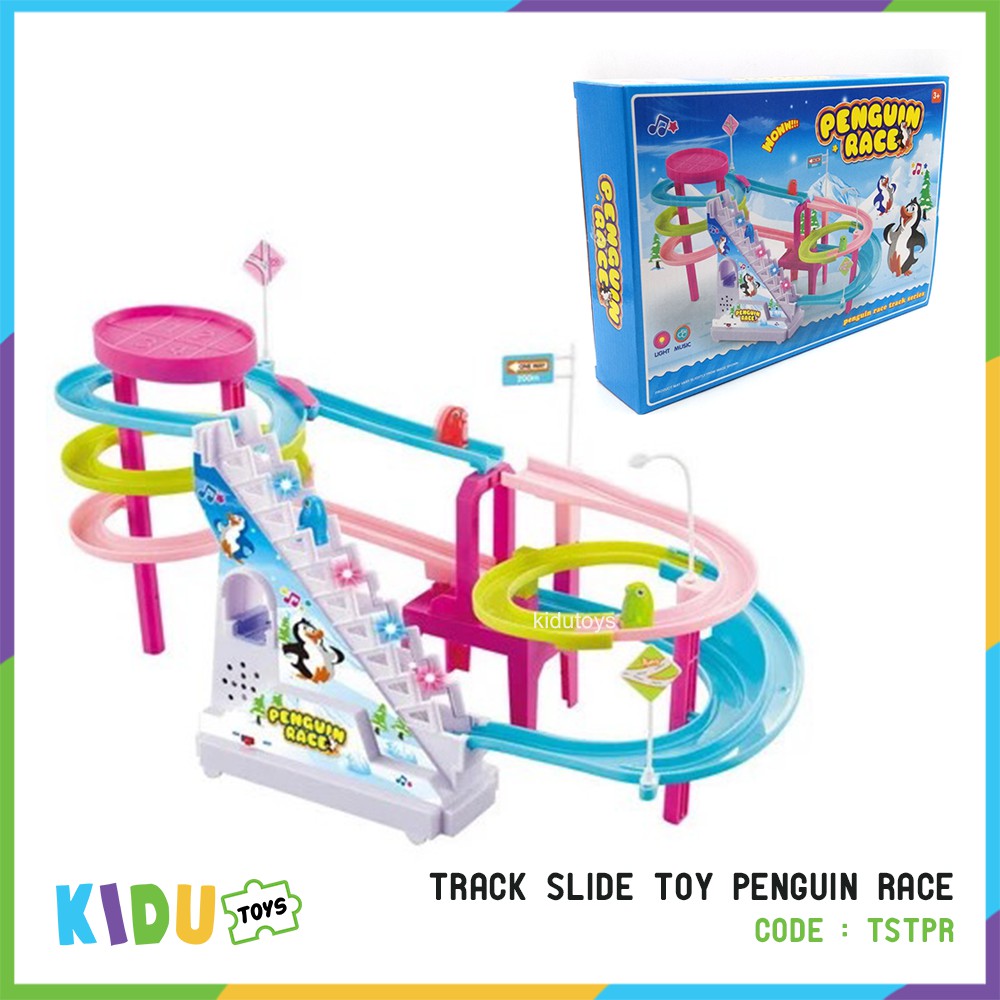 Mainan Anak Track Slide Toys Penguin Race Kidu Toys