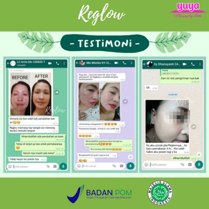 Reglow Paket Basic Skincare Perawatan Kulit Wajah Rutine BPOM 3 Item