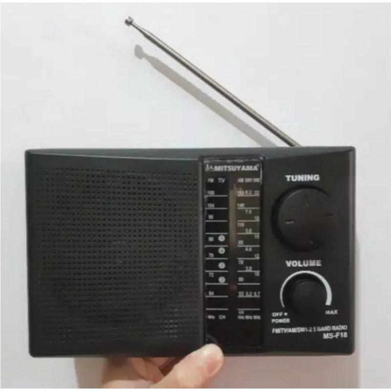 Radio International F-4250 / F-100 / MITSUYAMA F-18 5Band Radio Model Jadul Big Sound Radio Portable AM FM Radio Jadul AC DC