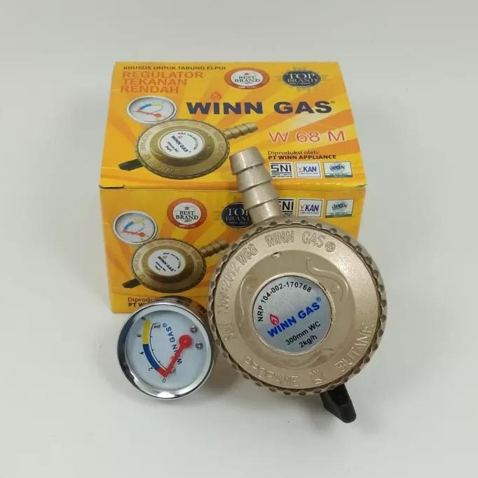 Winn Gas Kepala Gas Regulator W 68 M / W68M + Meter  SNI