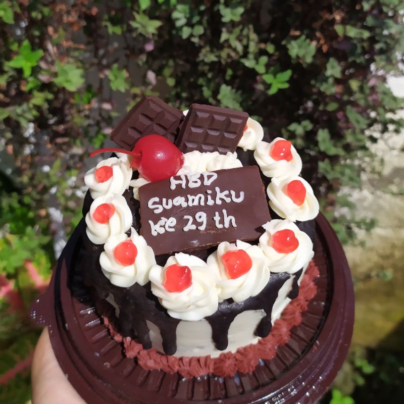 mini cake tart black forest 10 cm kue ultah murah