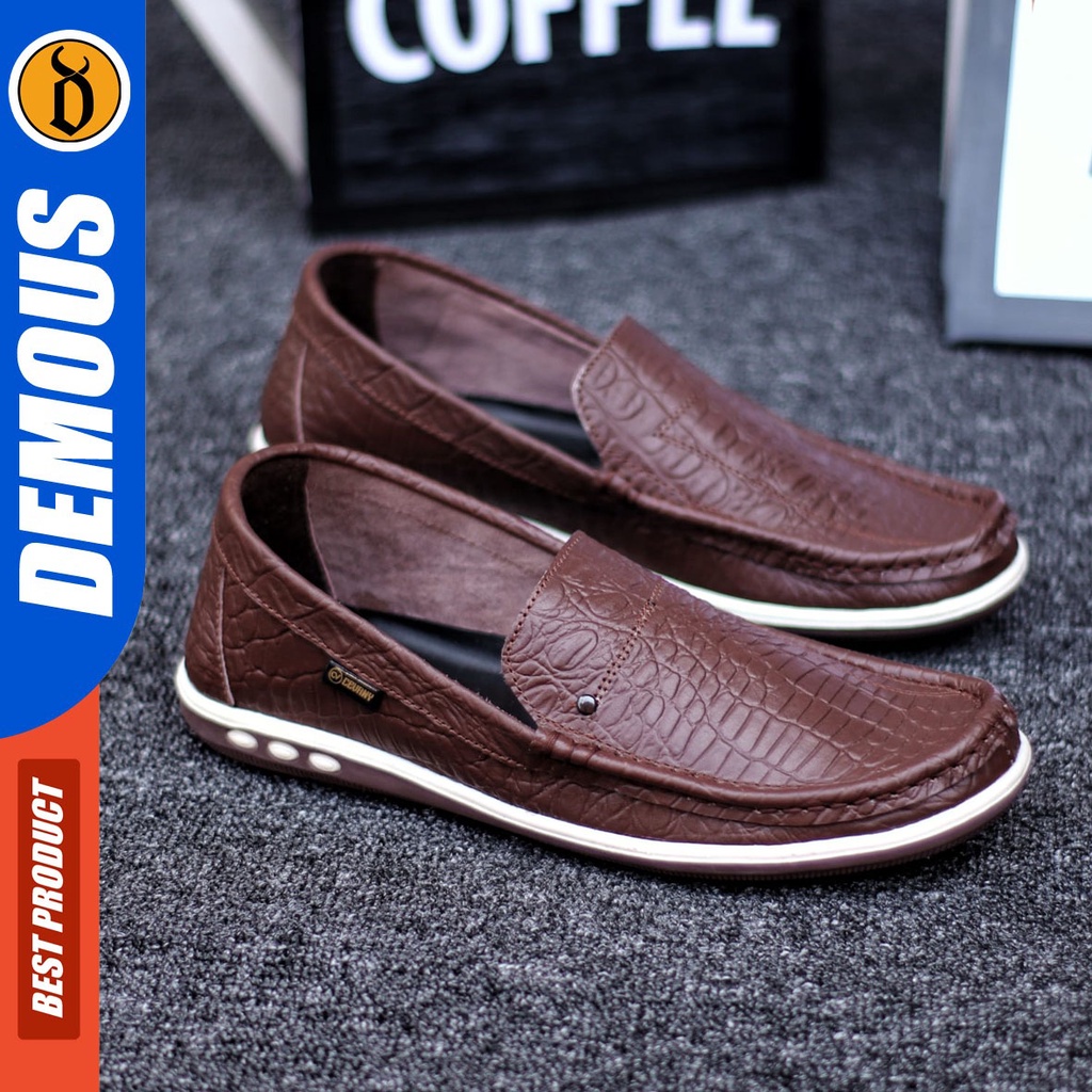 DEMOUS Britan - Sepatu Formal Pria Pantofel Oxford Kulit Asli