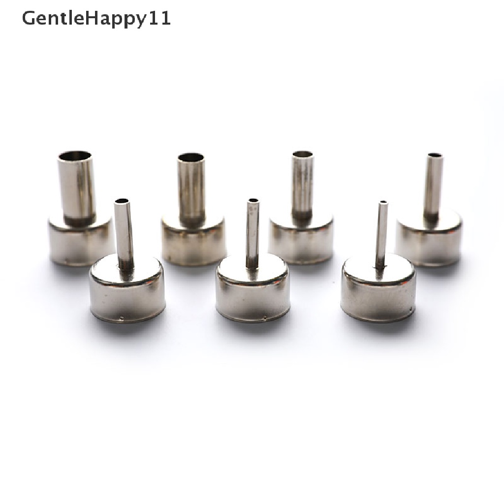 Gentlehappy 7pcs / Set Nozzle Pistol Panas Bahan Stainless Steel Ukuran 3-12mm