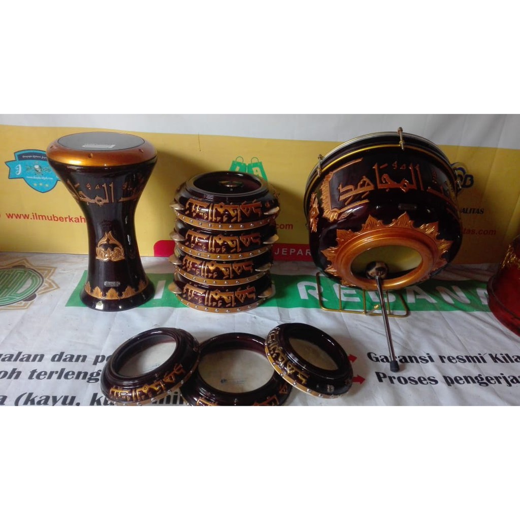 Jual Alat Rebana Hadroh Ukiran Lengkap Asli Jepara | Shopee Indonesia