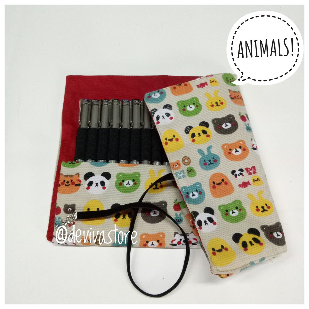 

Tempat Pouch Pensil Warna Spidol Kuas Drawwing Pen Kosmetik Alat Rajut Serbaguna