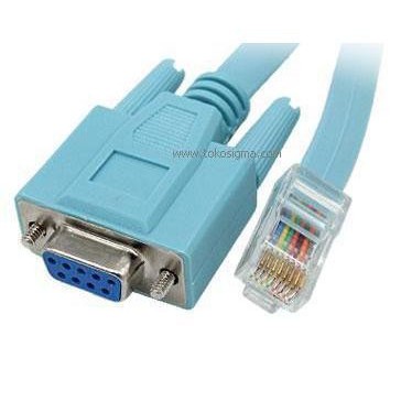 KABEL SERIAL CONSOLE UNTUK CISCO DB9 F (RS232) TO RJ-45 RJ45 flat LAN