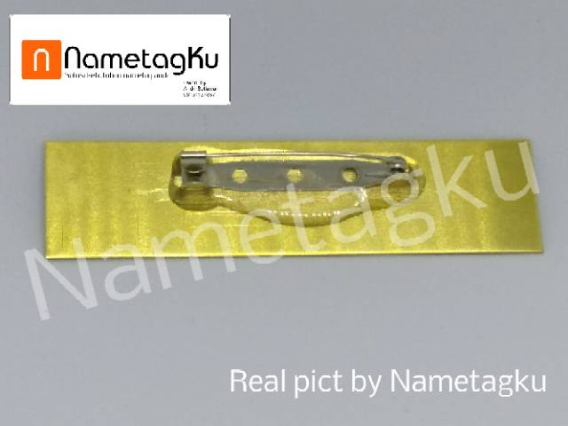 Order Satuan Papan Nama Dada Nametag Peniti Magnet Akrilik Kuningan Shopee Indonesia