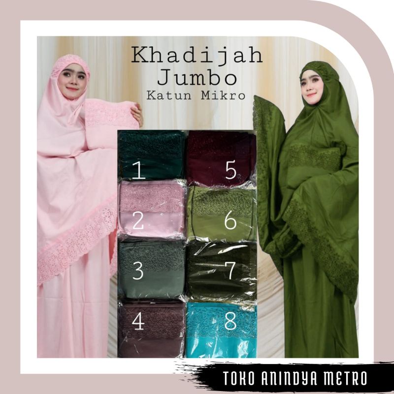 Mukena Dewasa/Khadijah/katun mikro/Jumbo