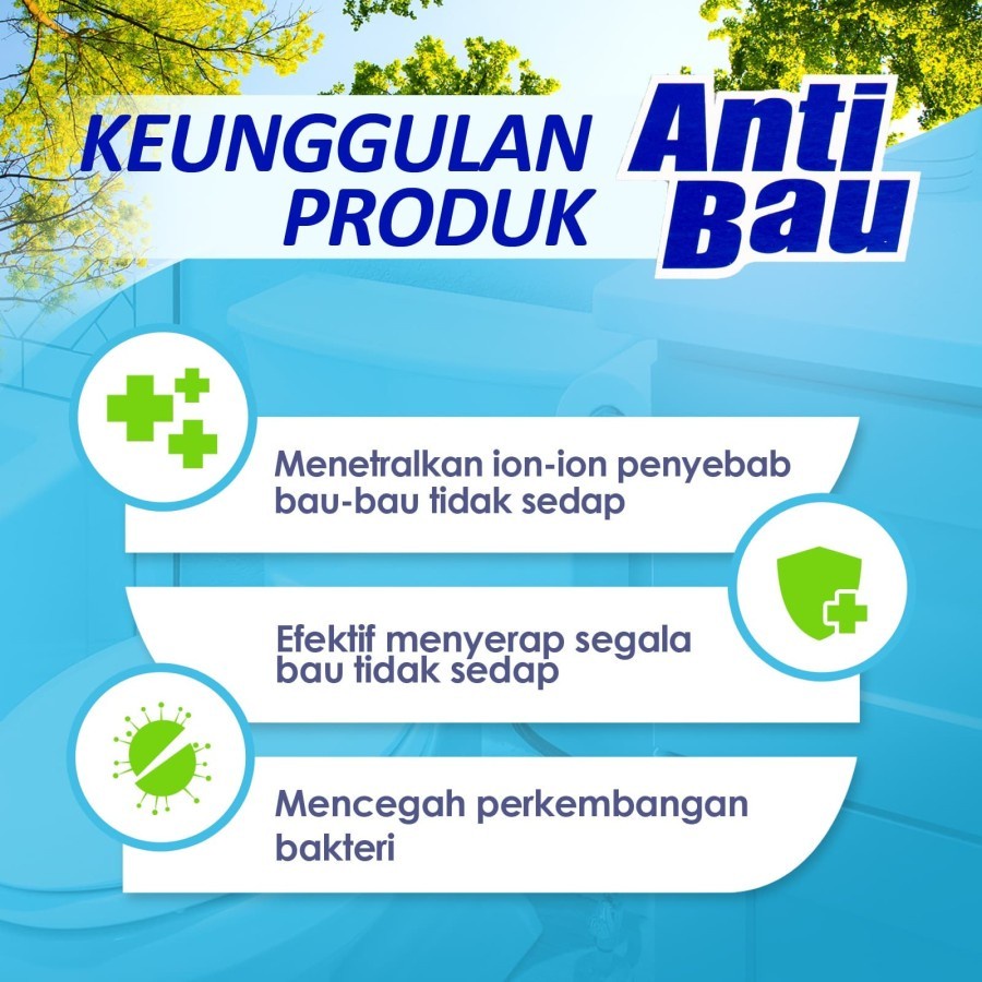 ANTI BAU TOILET 100 GR BAGUS - PENGHILANG BAU KAMAR MANDI SERAP LEMBAB W-20312