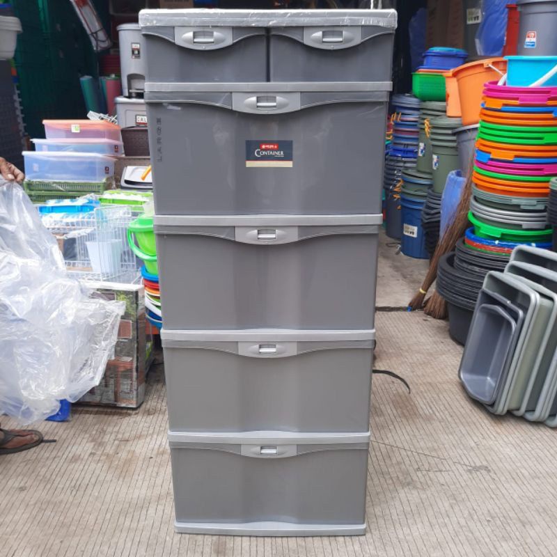 Lion Star Primera Container SL-4 / Laci Container / Lemari Plastik Susun / Lemari Pakaian Plastik