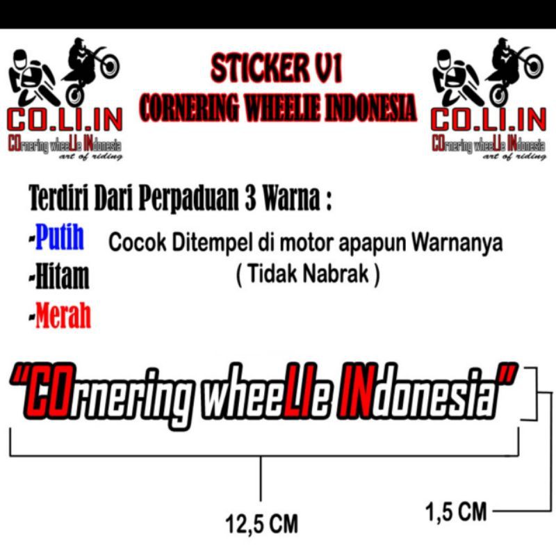 

sticker Cornering Wheelie Indonesia V1.2 Hologram