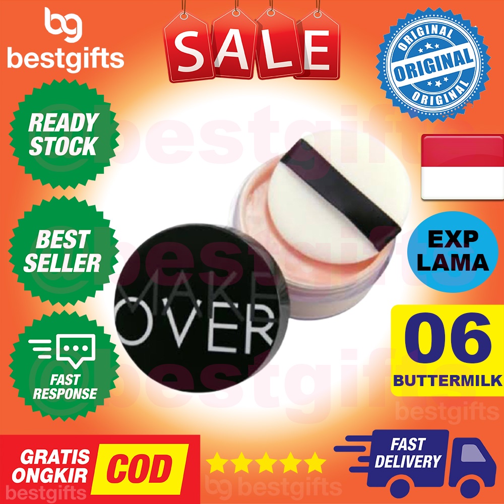 MAKE OVER MAKEOVER SILKY SMOOTH TRANSLUCENT LOOSE POWDER BEDAK TABUR WAJAH LEMBAB HALUS MENYERAP MINYAK 35 GRAM