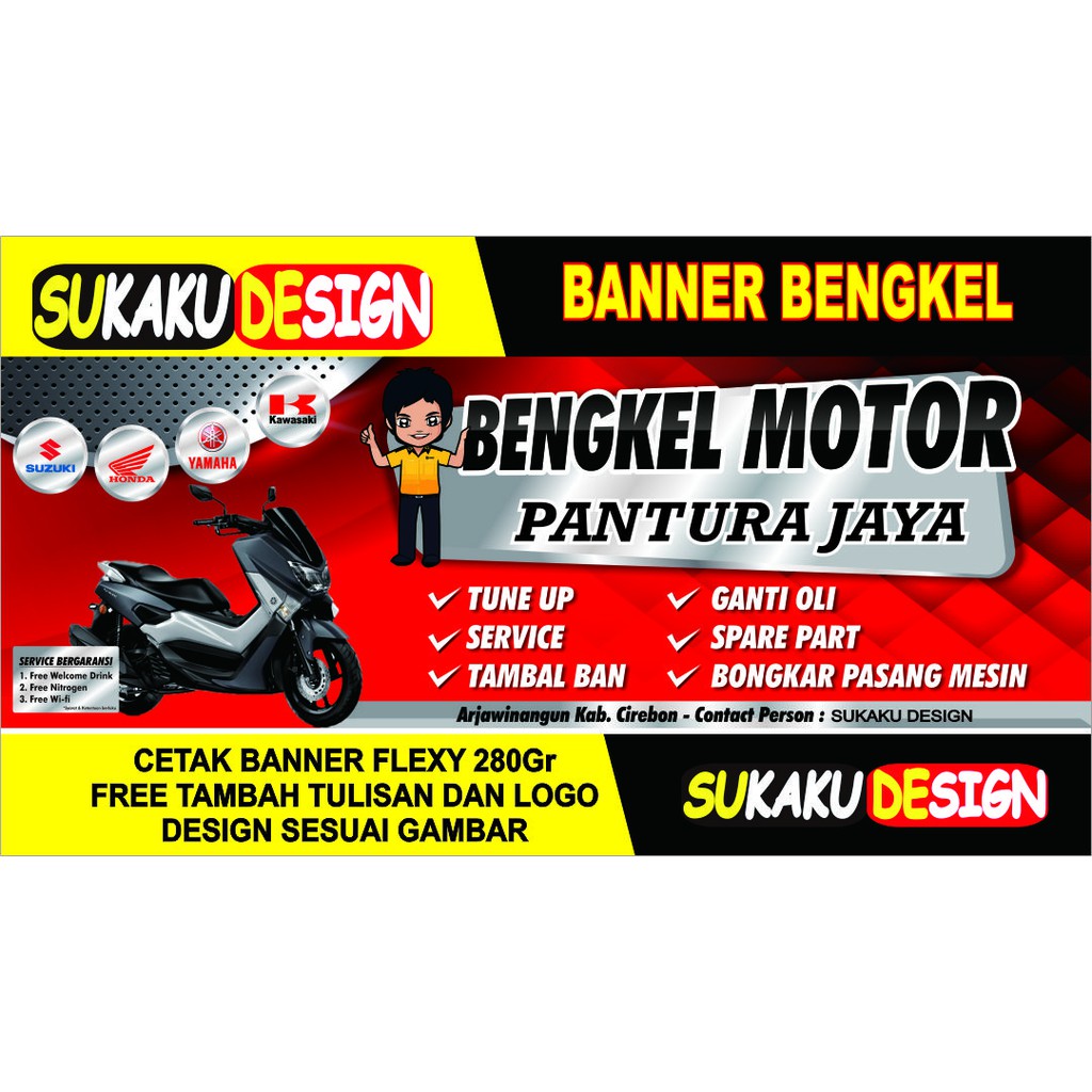 SPANDUK / BANNER USAHA BENGKEL MOTOR