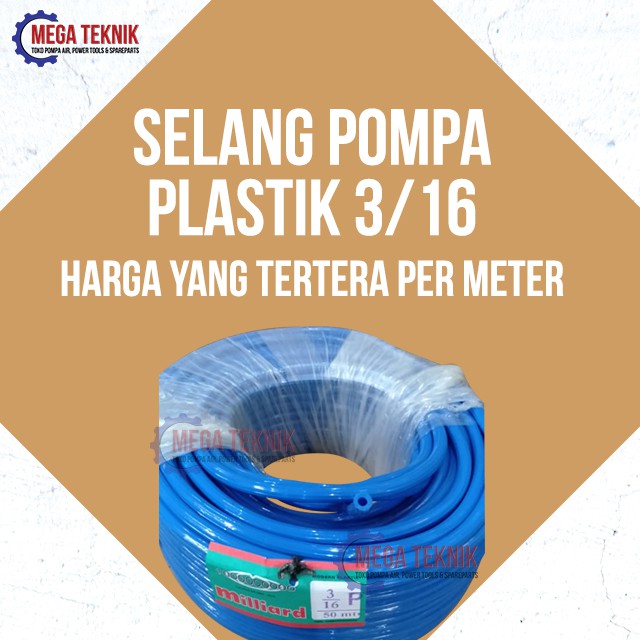 Selang Pompa Air Bahan Plastik 3/16 inch Elastis