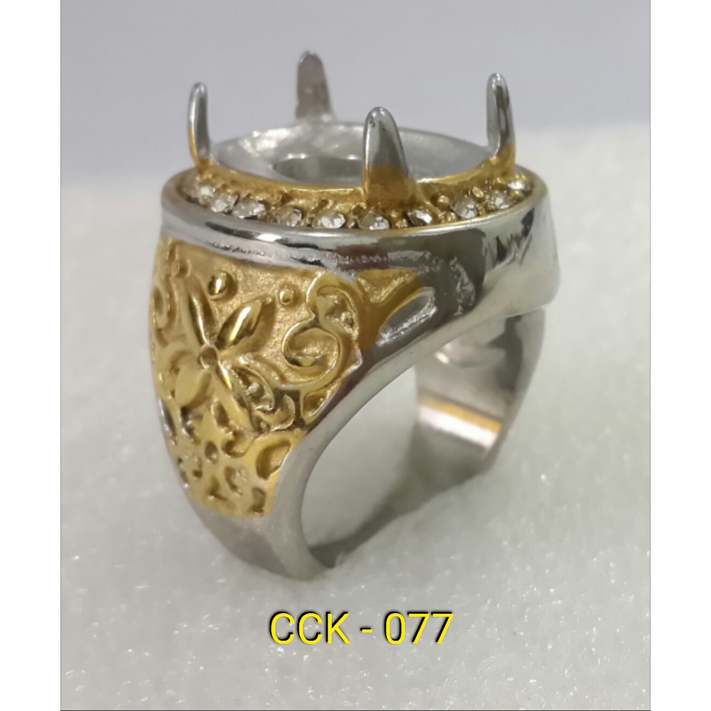 Ring Cincin Titanium Import ikat batu akik per codi DICS 50% cck-077