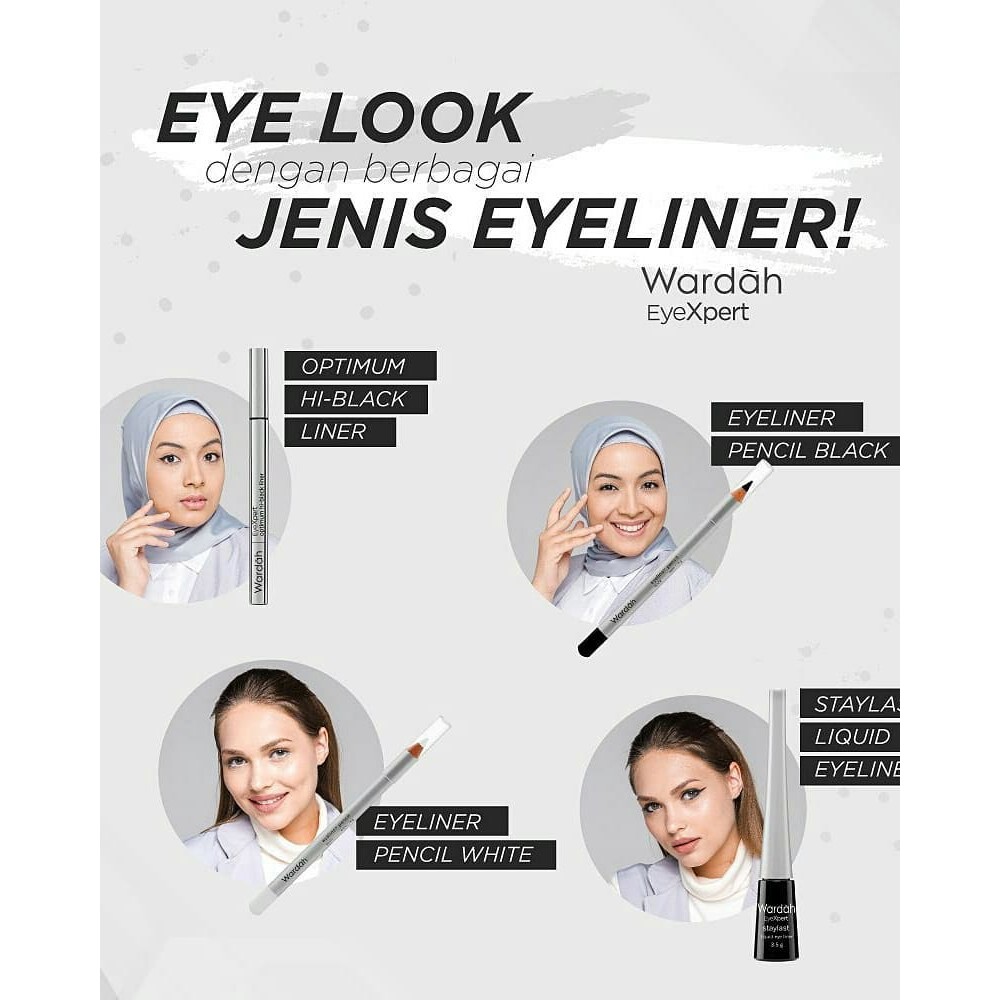 ❤ BELIA ❤ Wardah Eyeliner Pencil Black / White Eye Liner Pensil Eye Xpert BPOM