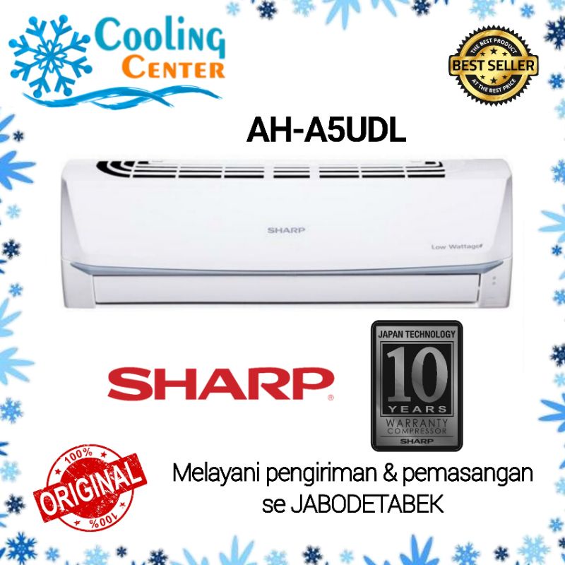 AC SHARP AH - A 5 UDL 1/2 PK Harga Unit Only LOW WATT