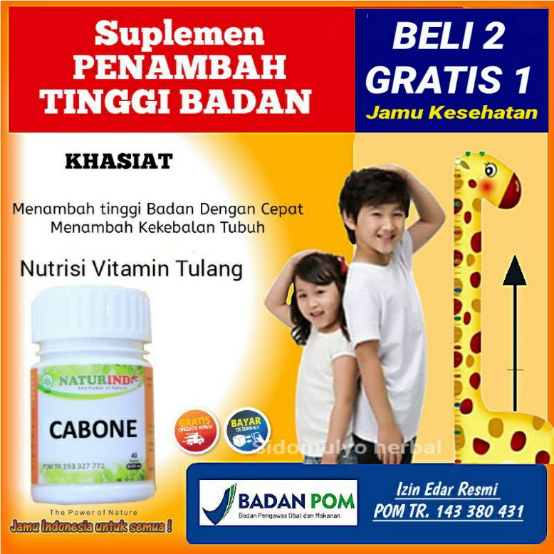 OBAT PENINGGI BADAN SUPLEMEN PENAMABH TINGGI BADAN ANAK STUNTING BPOM