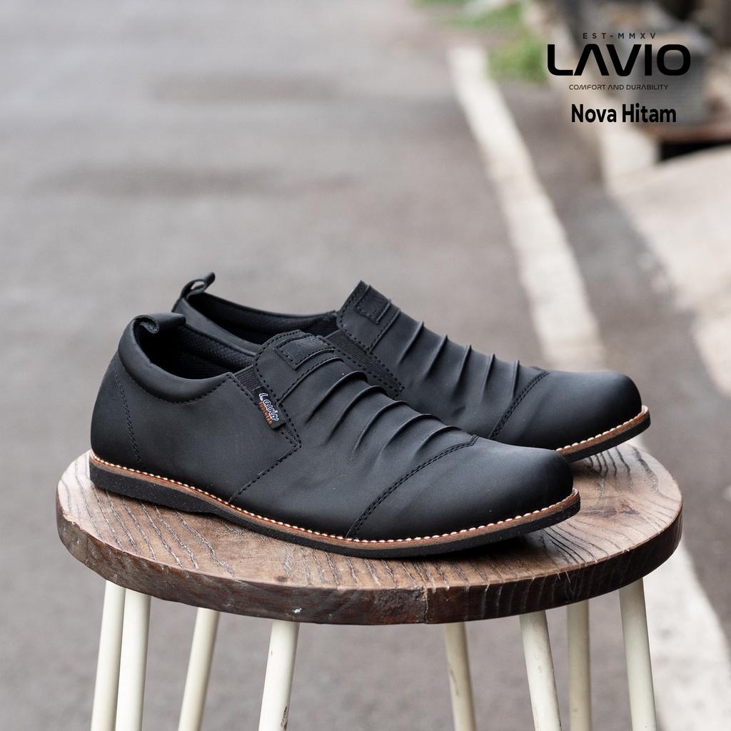 Sepatu Casual Slip On Pria Slop Lavio Nova Original Formal