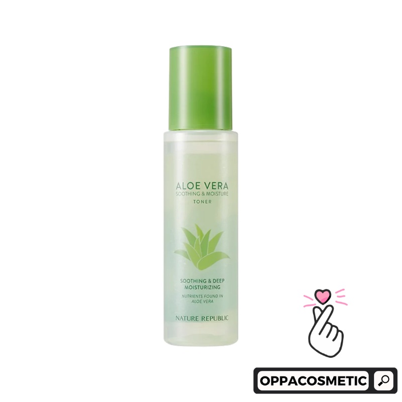 Nature Republic Soothing &amp; Moisture Aloe Vera 90% Toner 160ml |  Soothing &amp; Moisture Aloe Vera 80% Emulsion 160ml