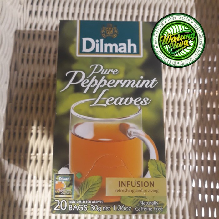 

Dilmah Envelope pure peppermint leaves tea 20's box