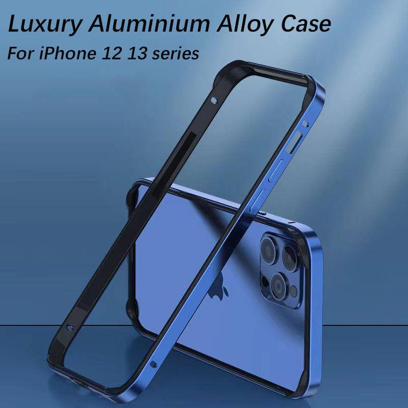 Case Bumper Metal Aluminum Alloy shockproof 2 in 1 Cover iPhone 12 13 Pro Max Mini 13