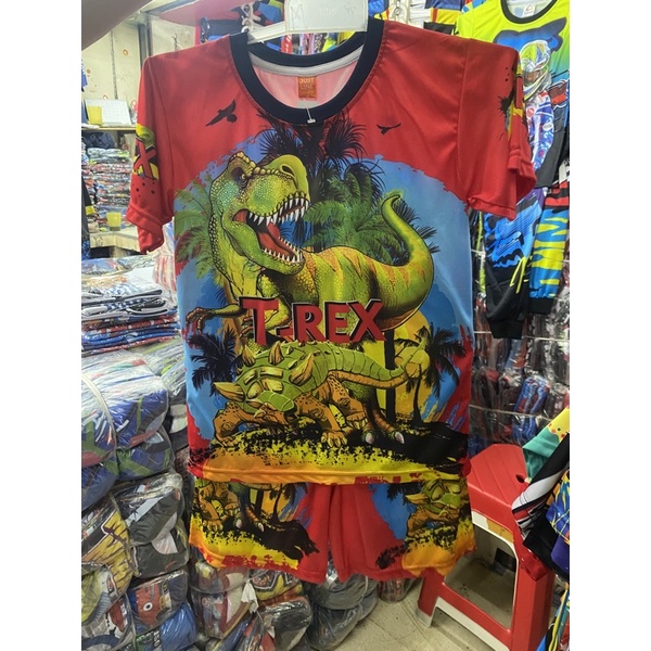 setelan anak T-REX Kids printing