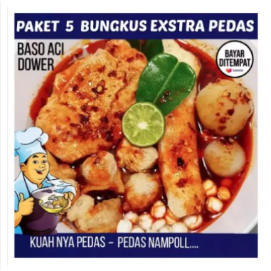 

BASO ACI + MIE BOCI PAKET 5 BUNGKUS EXSTRA PEDAS NAMPOL