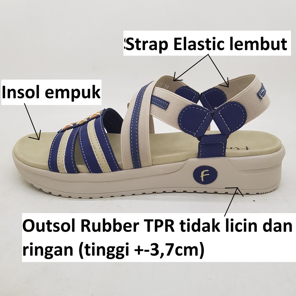 Sandal wedges tali perempuan , Finotti RHT