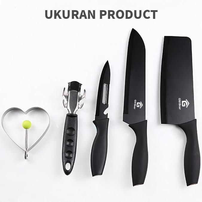 

Promo Gm Bear Set Pisau Dapur Isi 5Pcs Hitam 1083-Pisau Set 5 Pcs Lapakbrg2000