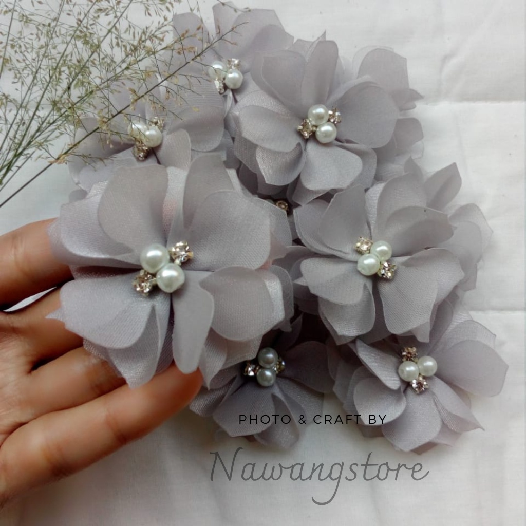 bunga Alamanda 5cm/2MTE.5K/kebaya/brukat/kain/bridesmaid/gaun/