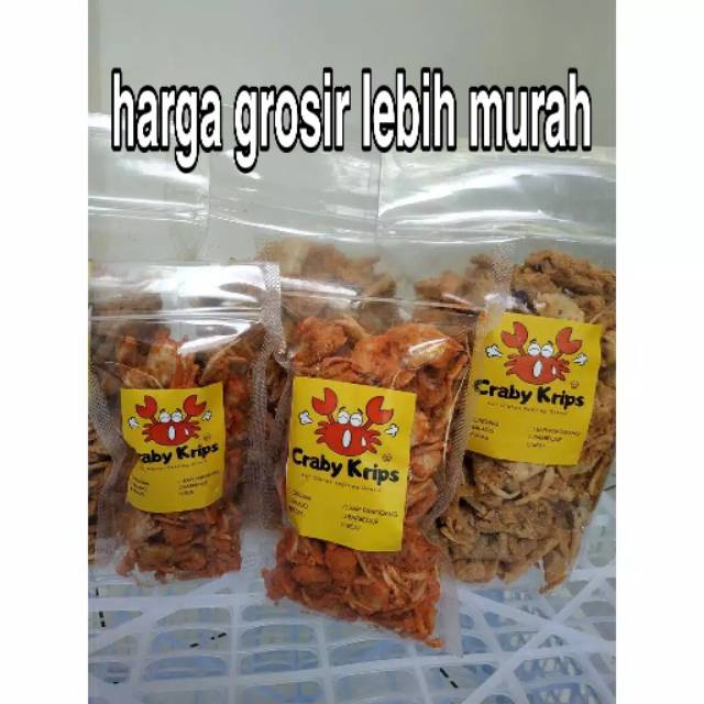 Baby Crab Crispy Berat 50 Gram Varian Rasa Shopee Indonesia