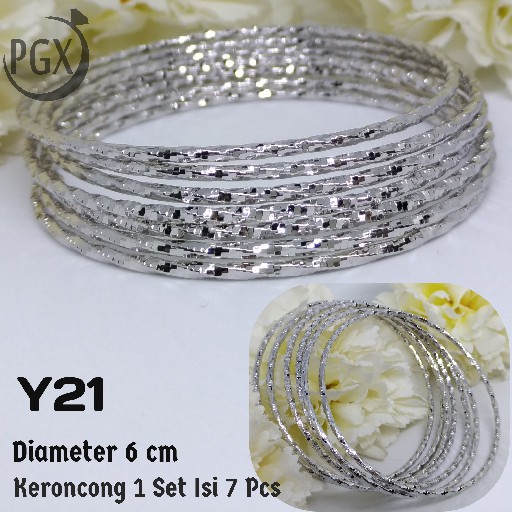 Gelang Keroncong Putih Perhiasan Lapis Emas  gelangxuping gelangtitnium gelangsilver