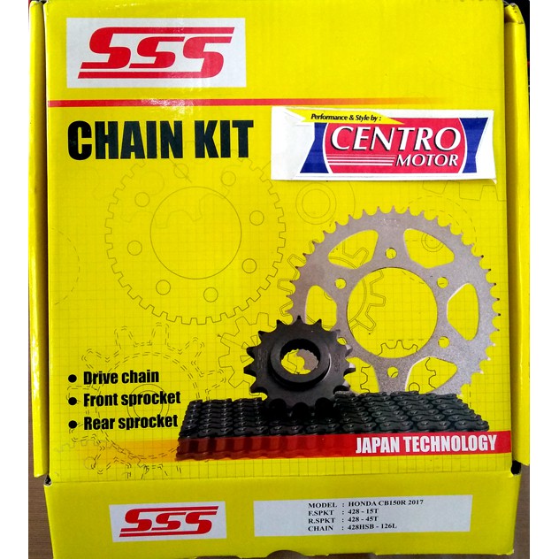 Gear Set+Rantai SSS CB150R, ALL NEW CB150R 2017