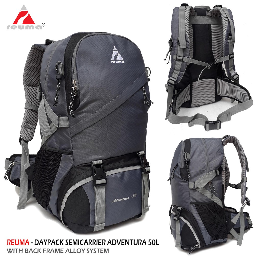 Terbaru Reuma Tas Ransel Backpack 50 Liter / Tas Gunung / Carrier / Tas Traveling(Adventura-50L