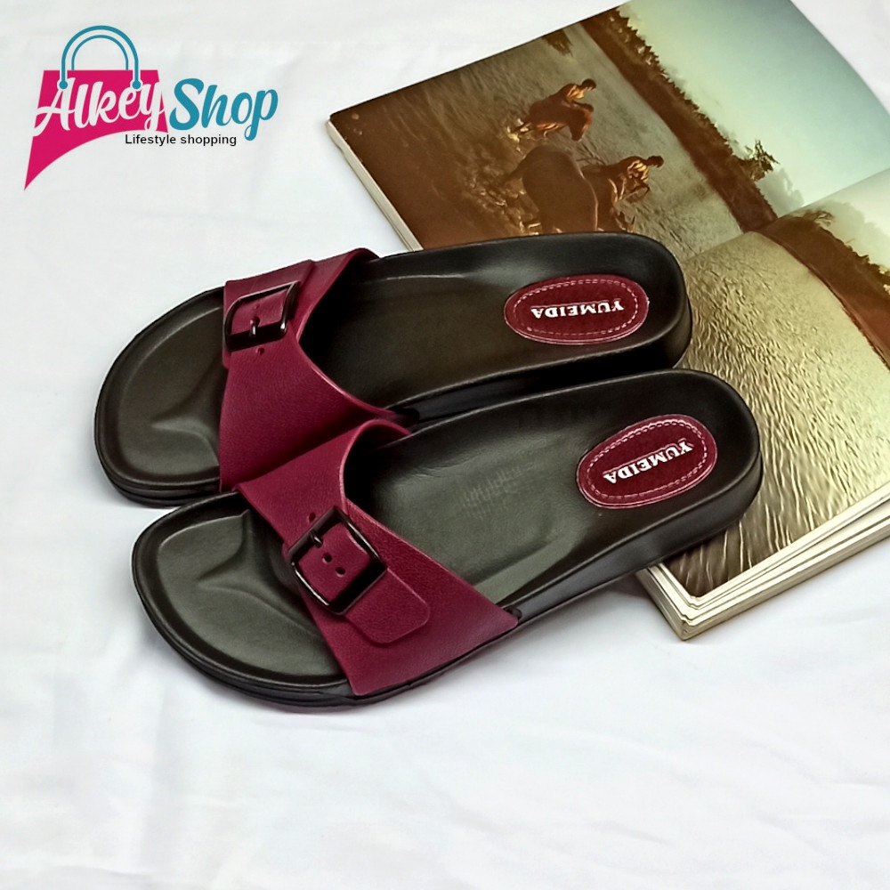 Sandal Selop Karet Wanita Sandal slop Yumeida LD-9061 L - sendal lagi trendy termurah kekinian-4