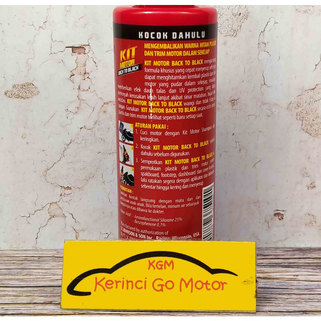 KIT BACK TO BLACK MOTOR 115ml PENGHITAM TRIM DAN PLASTIK