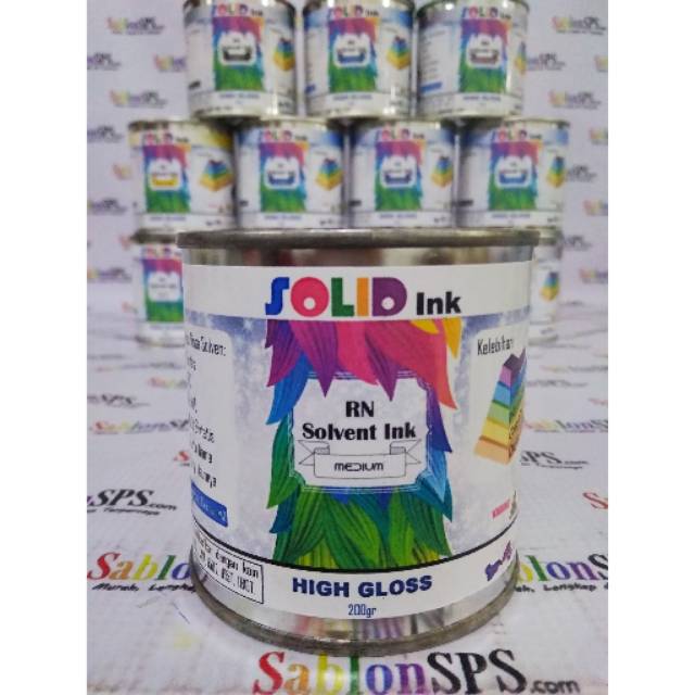 Tinta Sablon PVC Solvent Based 200 gr Medium Kertas/ Vinyl/ Akrilik/ Kulit Sintetis