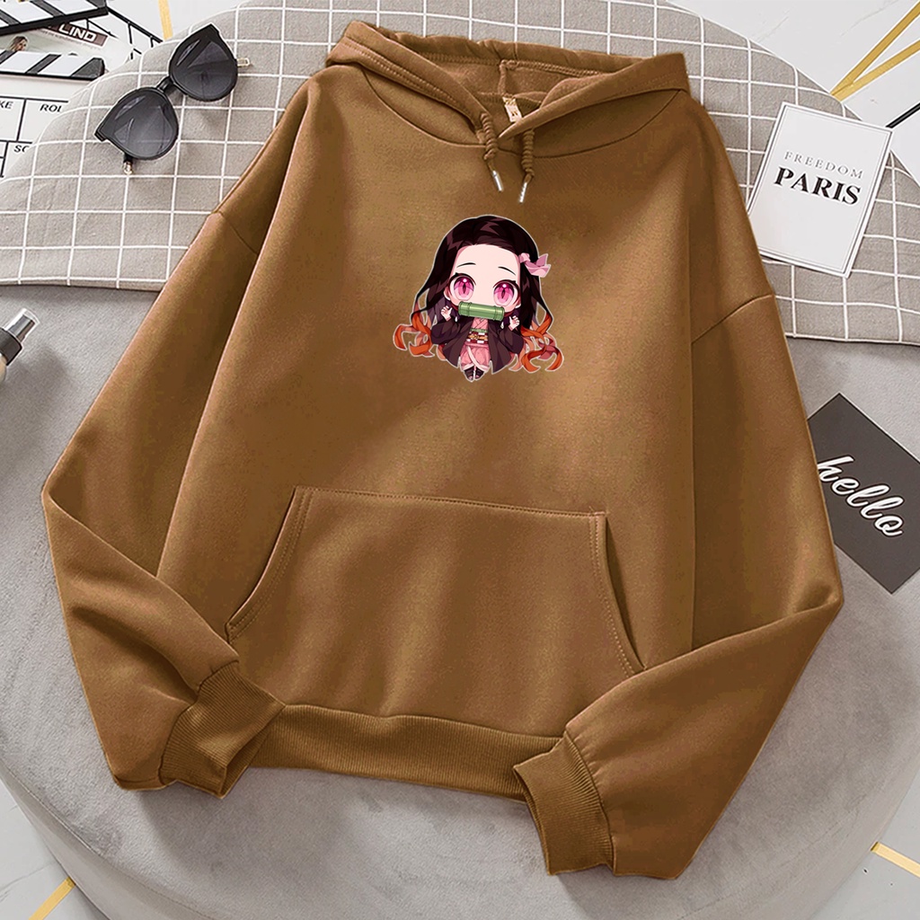 Sweater hoodie anak perempuan NEZUKO baju anak cewek cowok anime murah