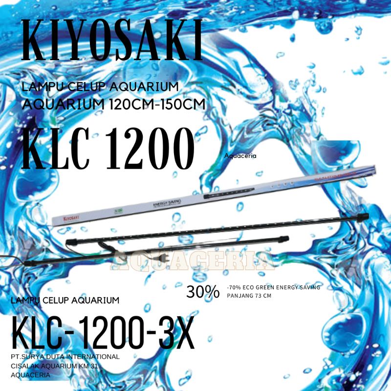 Lampu celup aquarium1,2meter 3 Mode warna KIYOSAKI KLC-1200-3X lampu LED aquarium