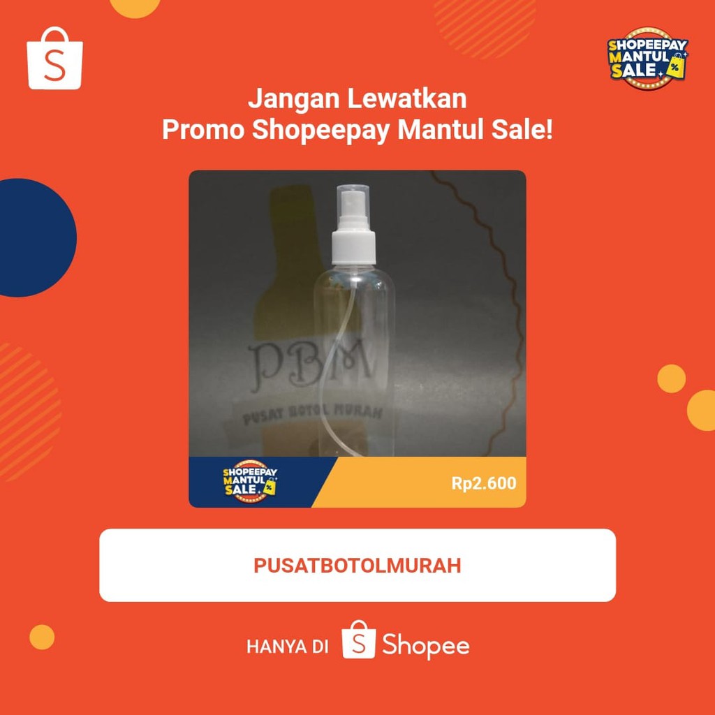 Botol plastik 250 ml - botol spray 250 ml botol plastik murah White