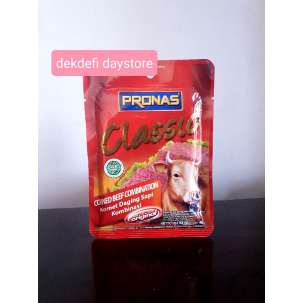 

pronas corned beef kornet daging sapi sachet