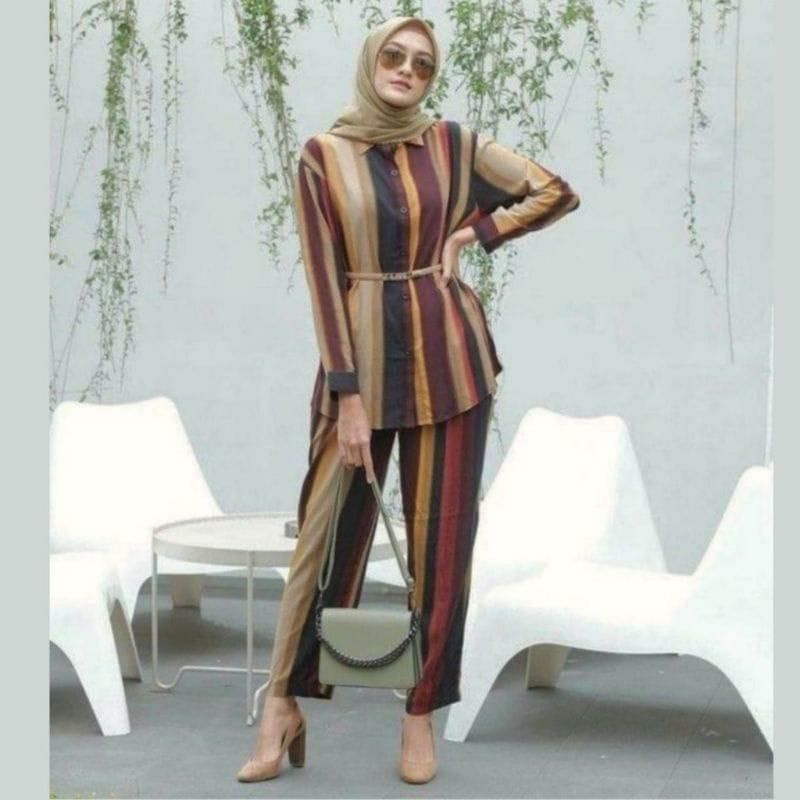 kemeja wanita//gamis panjang rayon premium//setelan rayon premium